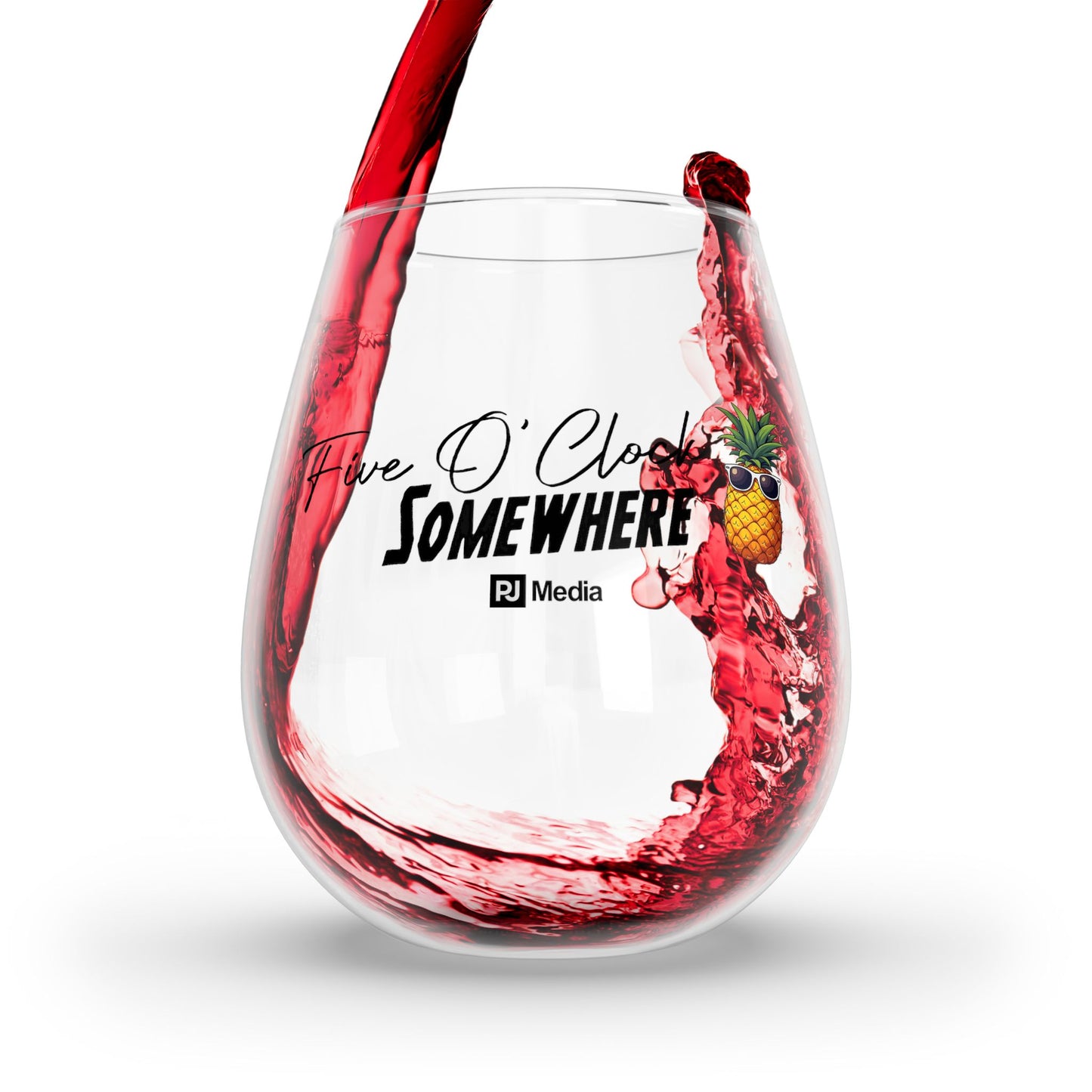 Five O'Clock Somewhere Stemless Wine Glass