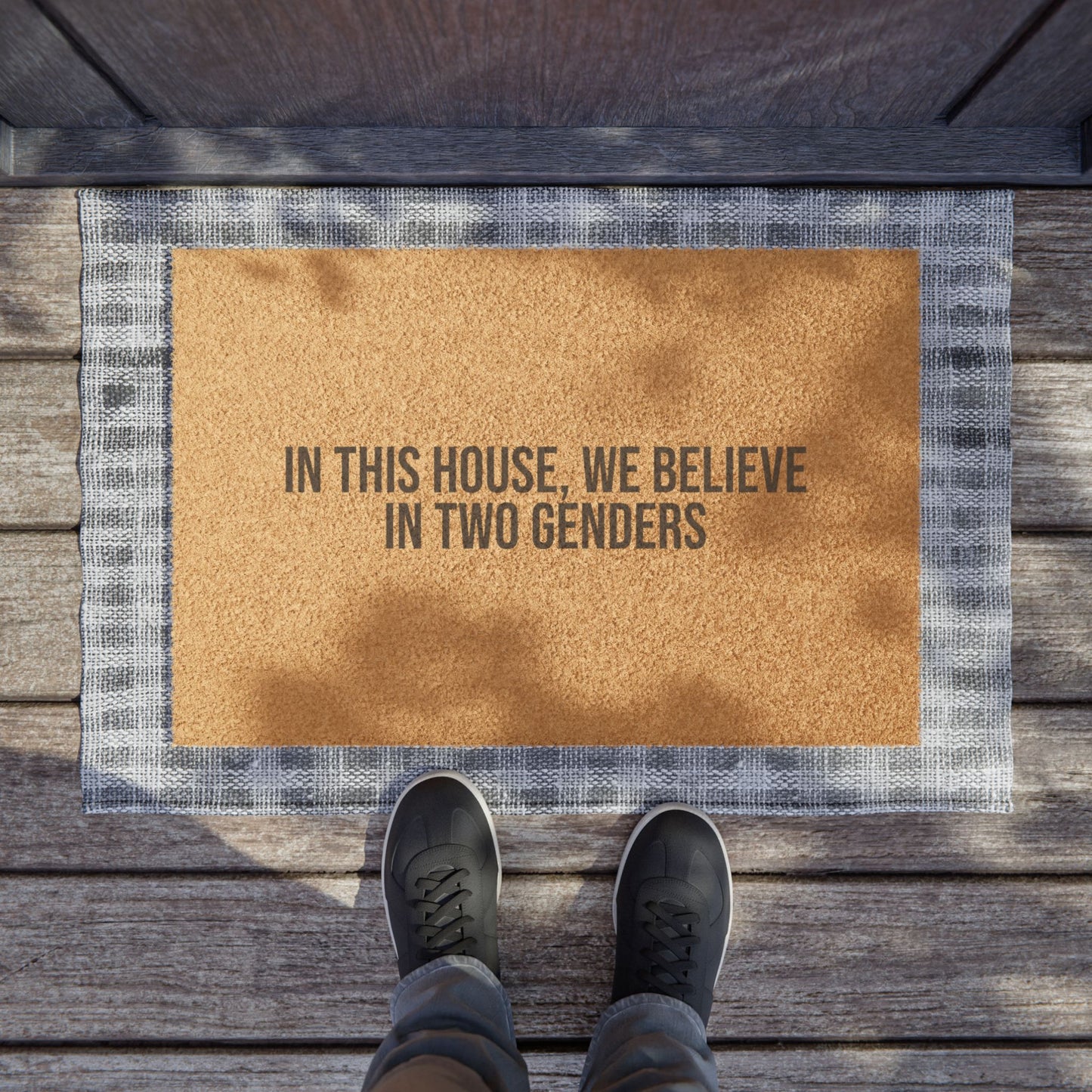 'In This House' Doormat — Two Genders