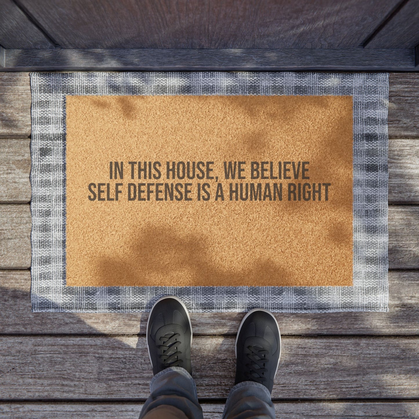 'In This House' Doormat — Self-Defense