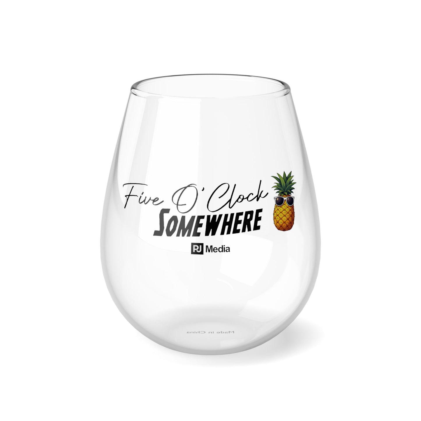 Five O'Clock Somewhere Stemless Wine Glass